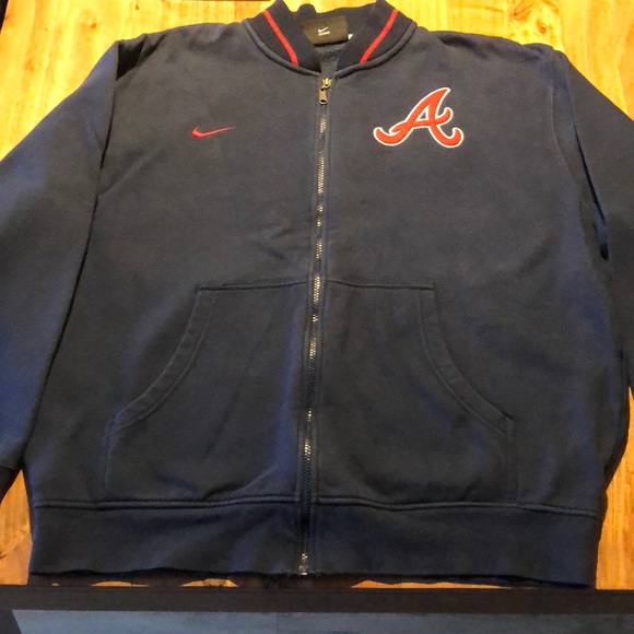 Nike MLB Other - Nike Atlanta Braves bomber zip hoodie